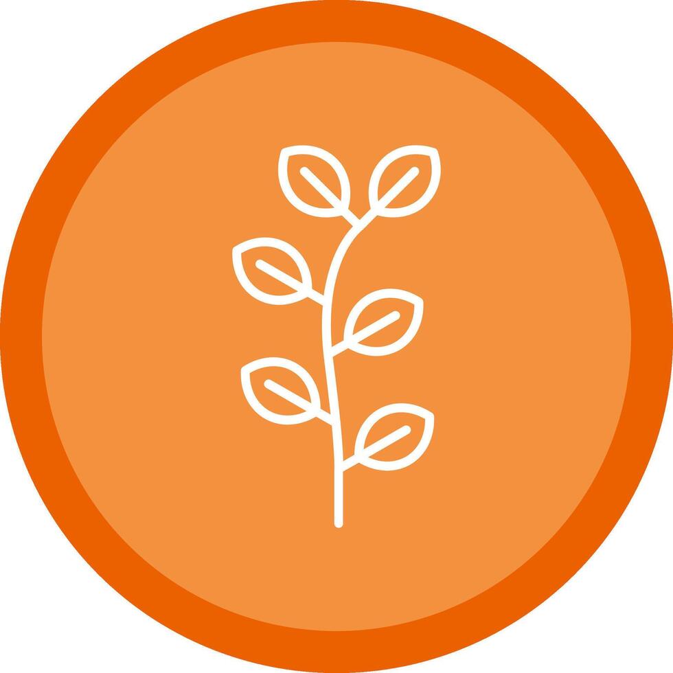 Eucalyptus Line Multi Circle Icon vector