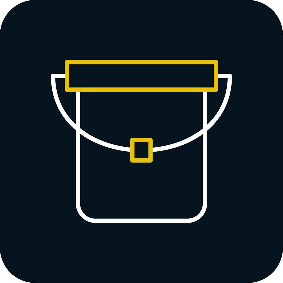 Bucket Line Red Circle Icon vector
