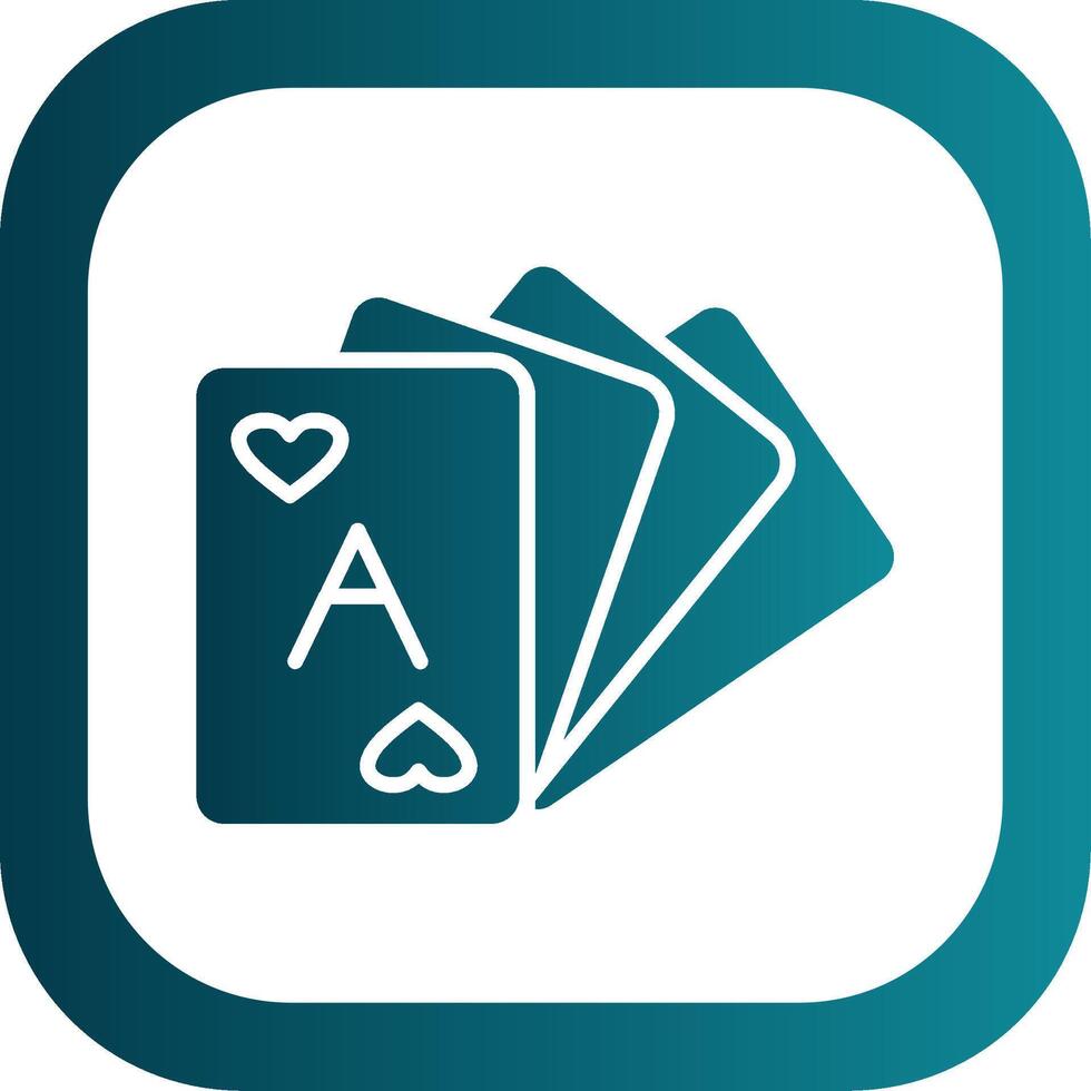Card Deck Glyph Gradient Corner Icon vector
