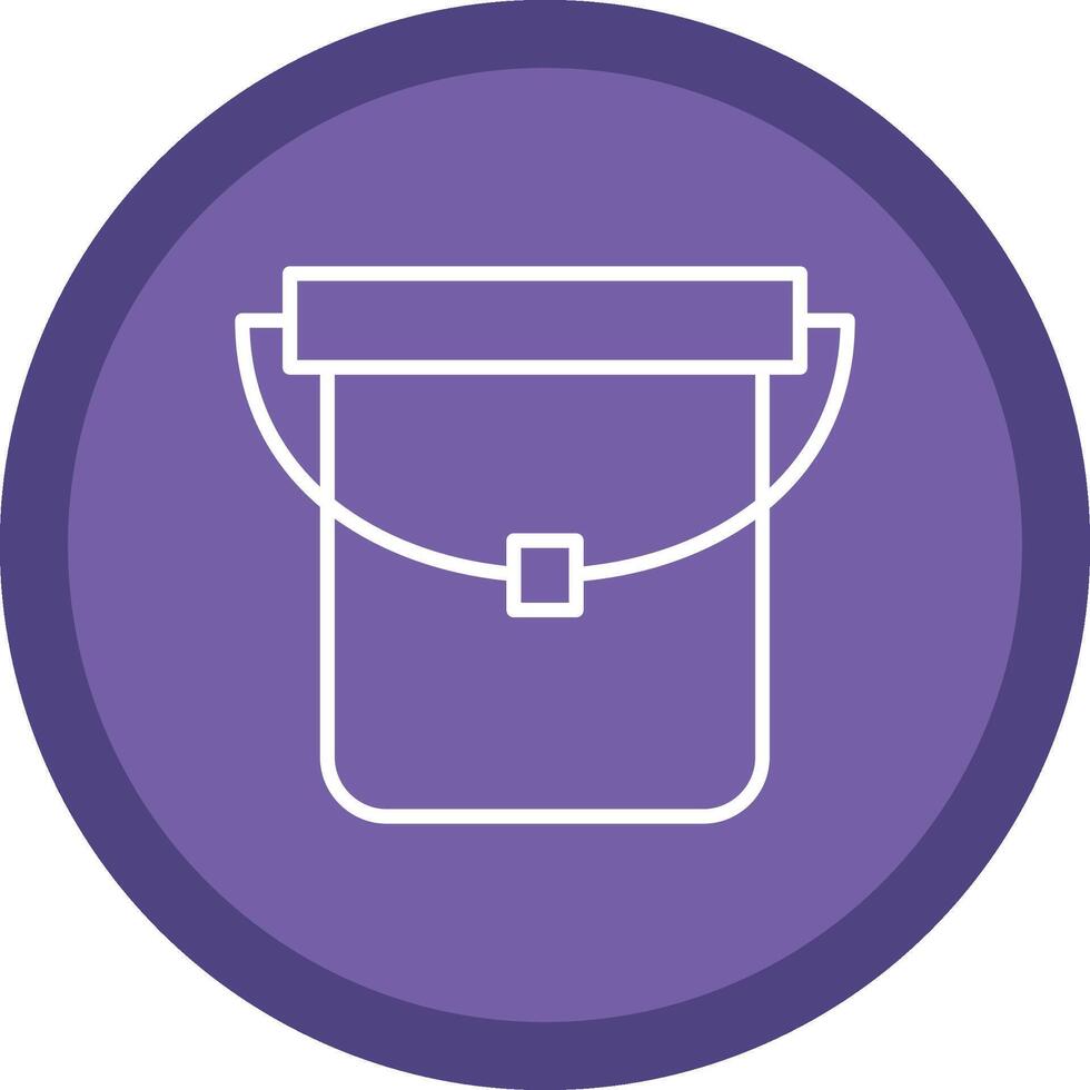 Bucket Line Multi Circle Icon vector