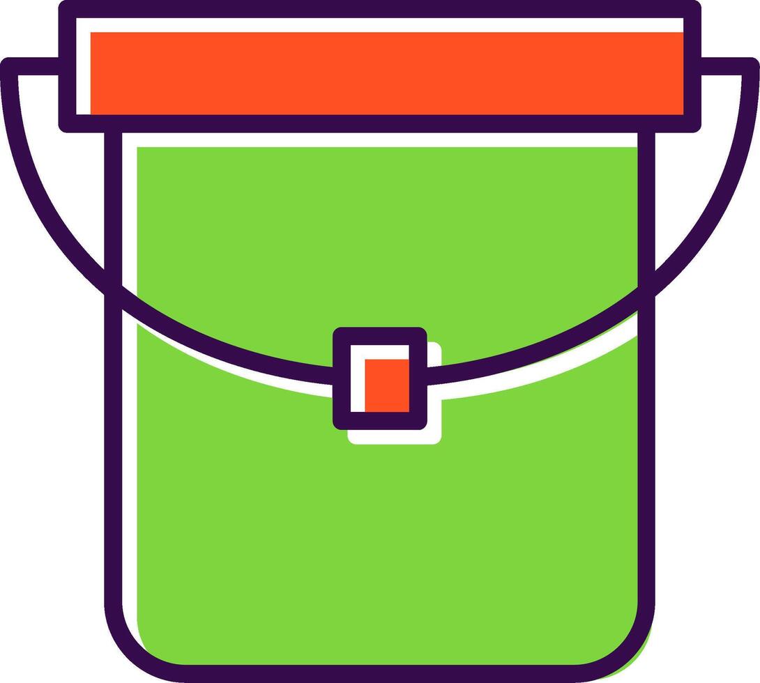 Bucket filled Design Icon vector