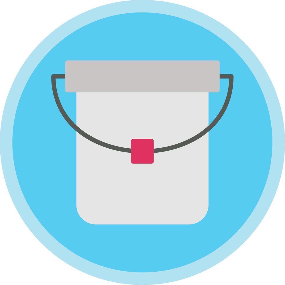 Bucket Flat Multi Circle Icon vector