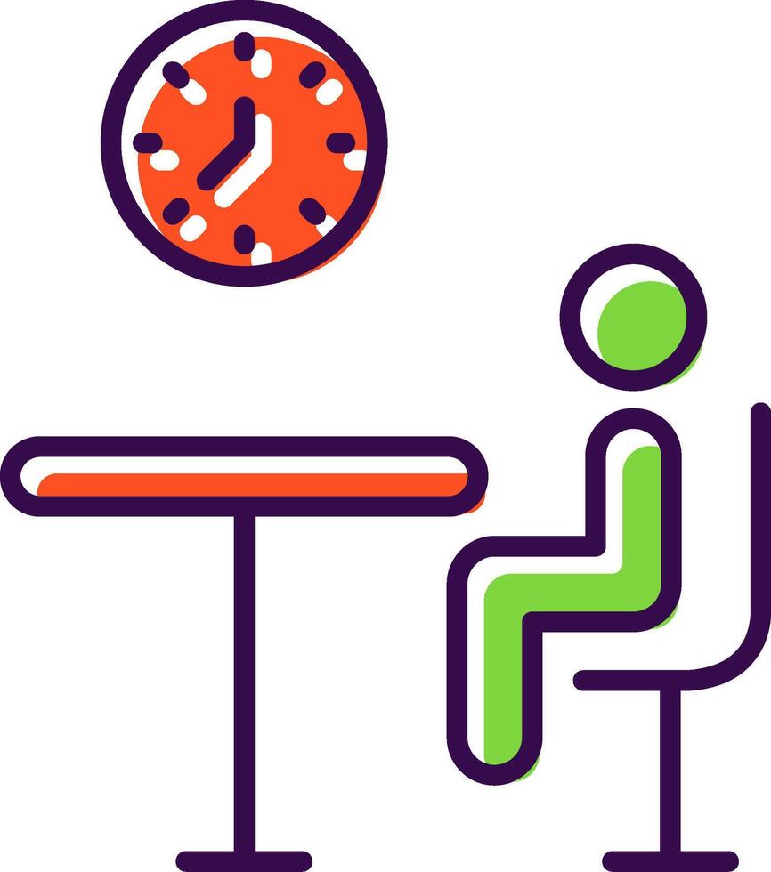 Nuclear filled Design Icon vector