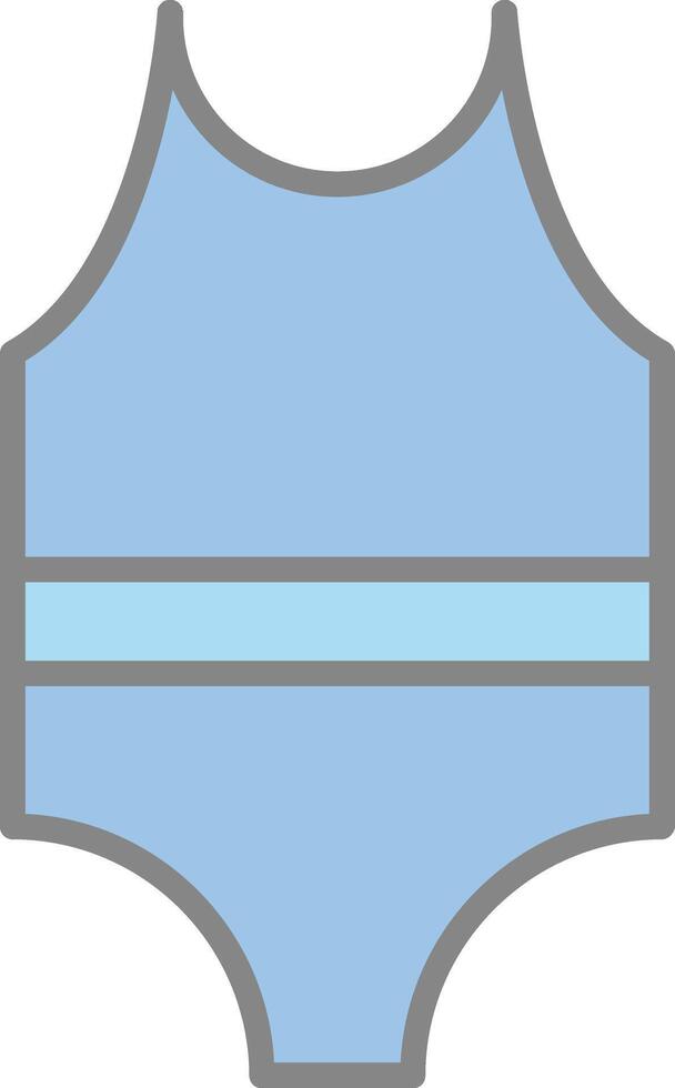 Swimsuit Line Filled Light Icon vector