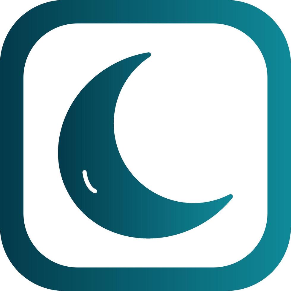 Moon Glyph Gradient Corner Icon vector
