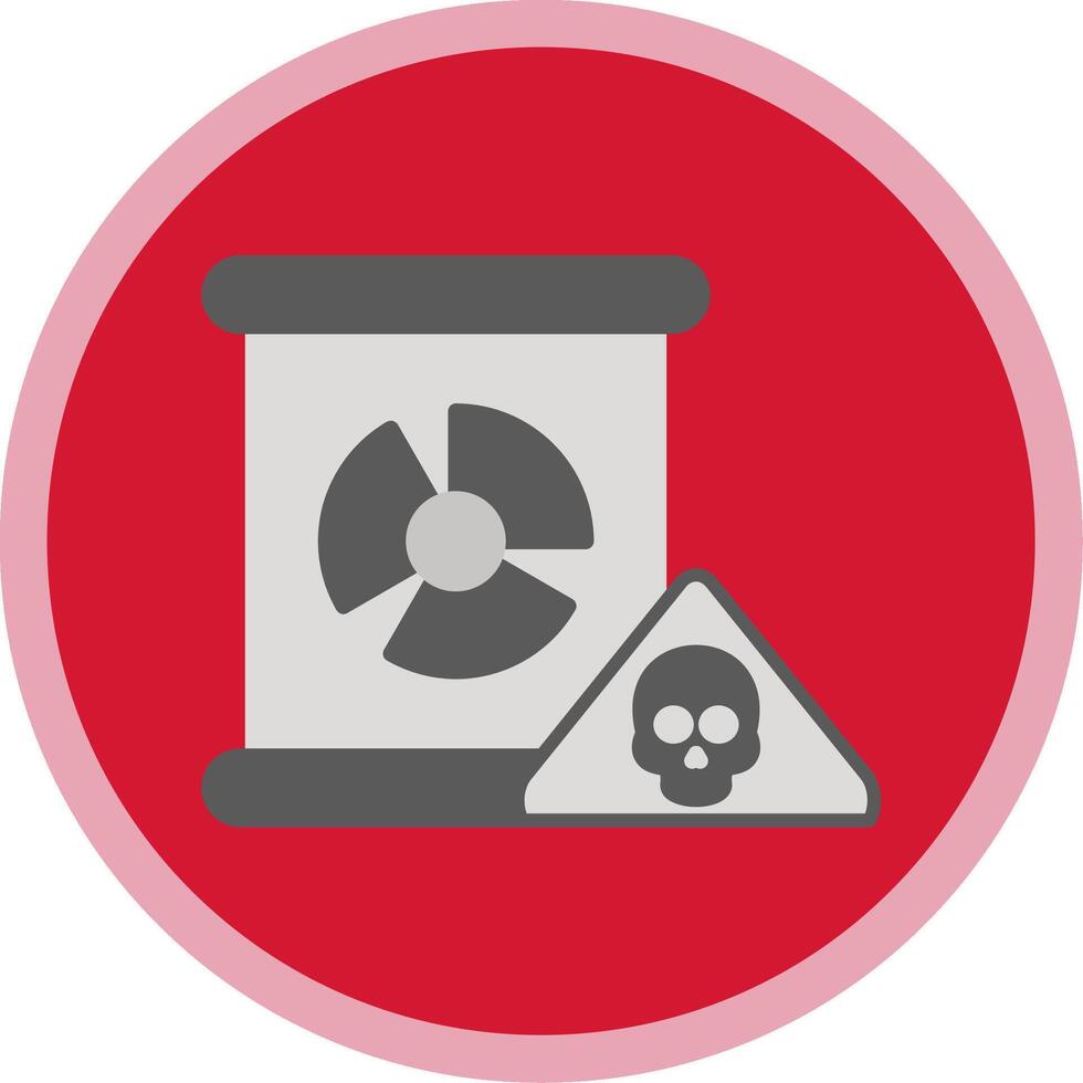 Nuclear Danger Flat Multi Circle Icon vector