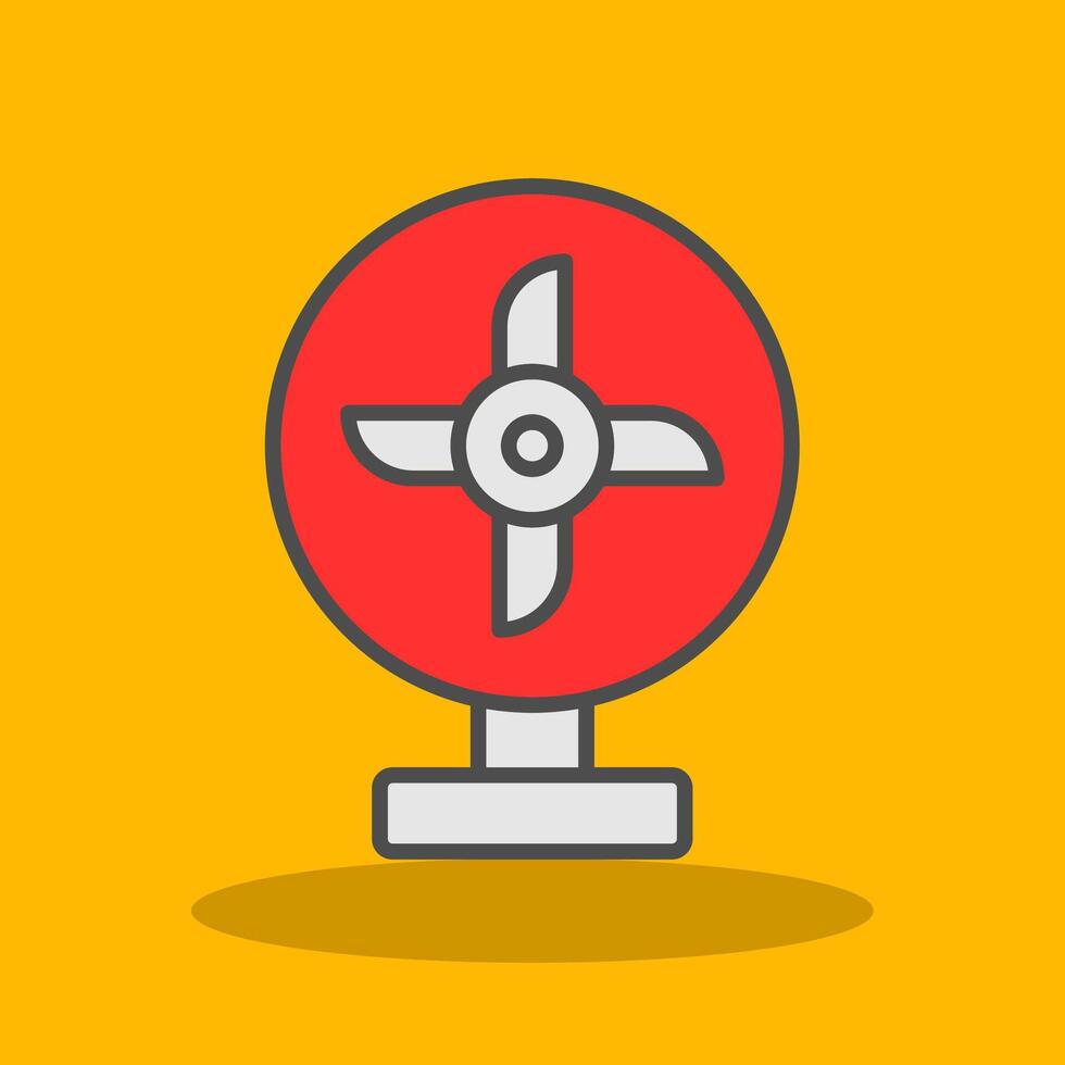 Cooling Fan Filled Shadow Icon vector
