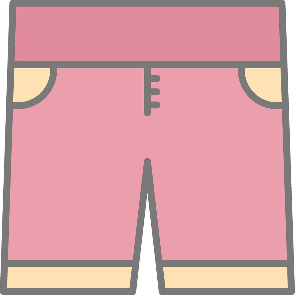Shorts Line Filled Light Icon vector