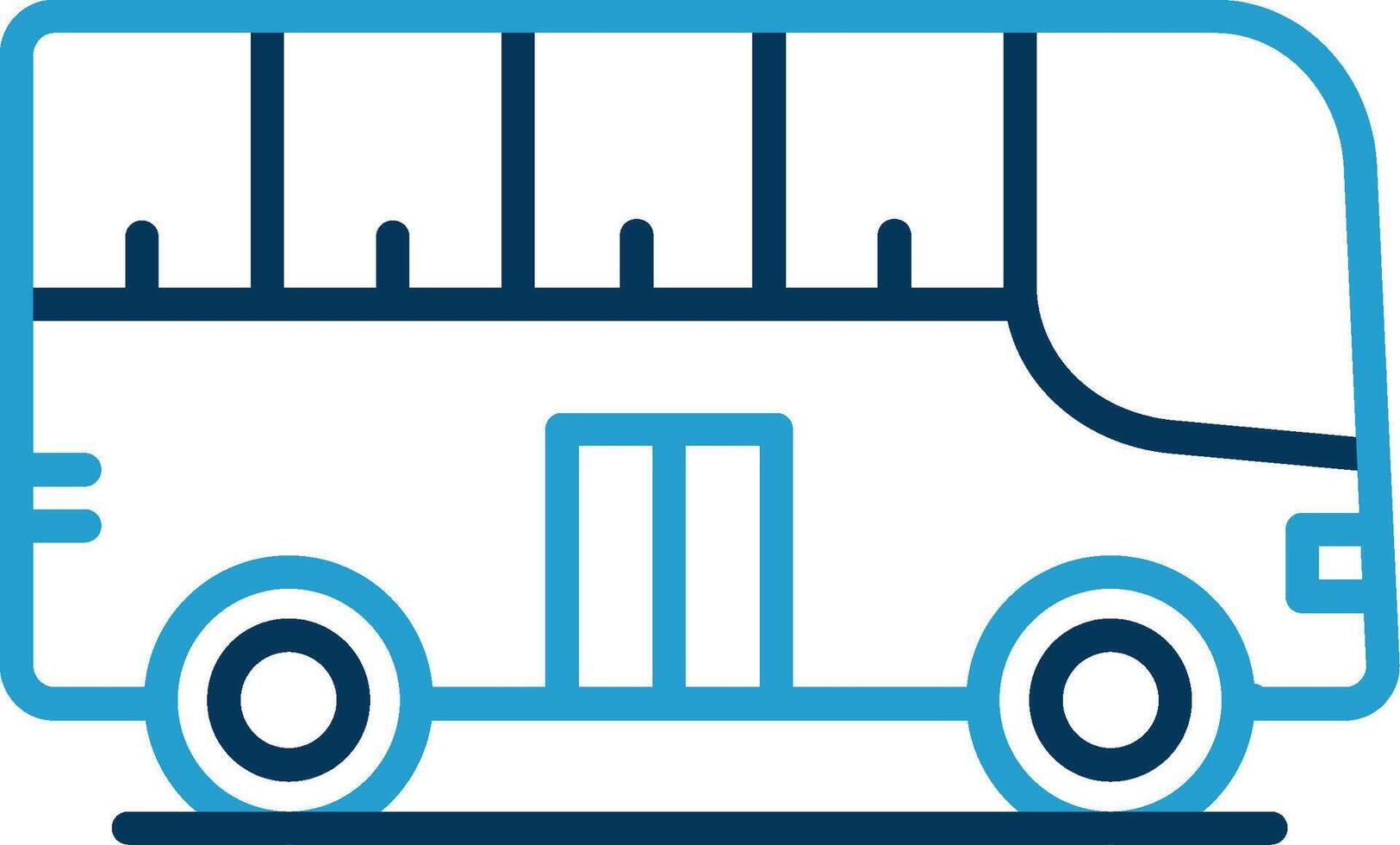 City Bus Line Blue Two Color Icon vector