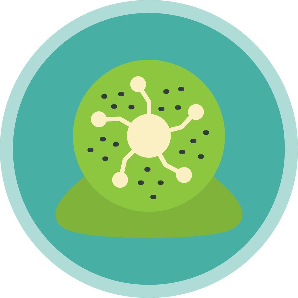Plasma Ball Flat Multi Circle Icon vector