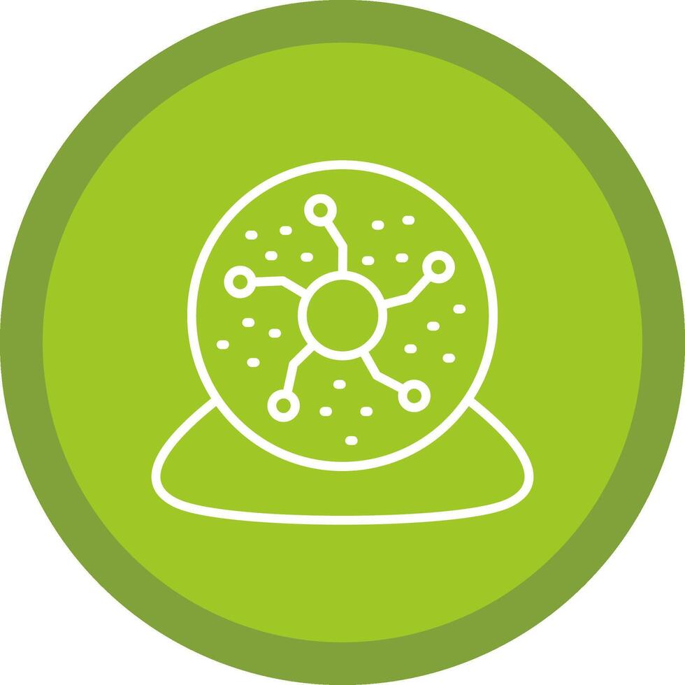 Plasma Ball Line Multi Circle Icon vector