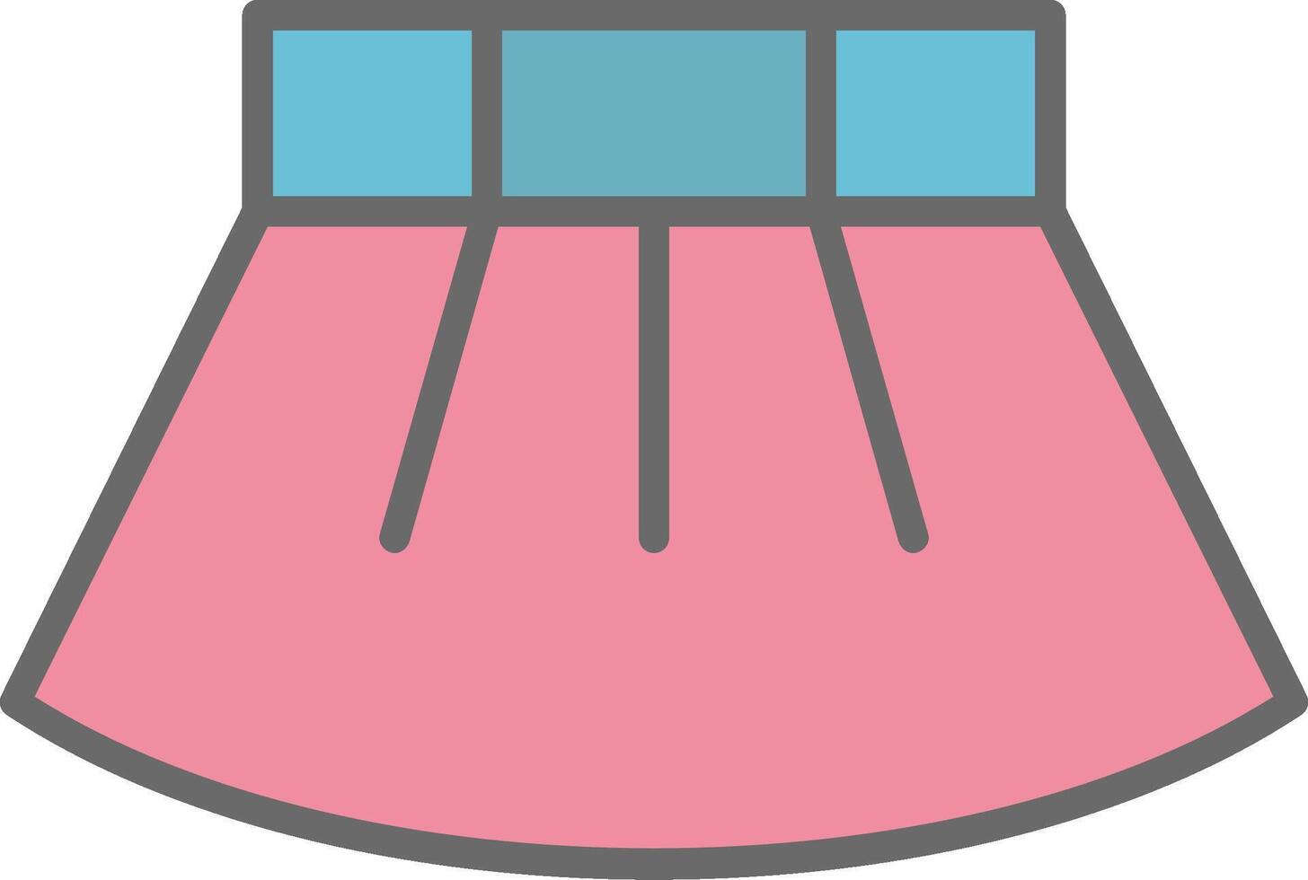 Skirt Line Filled Light Icon vector