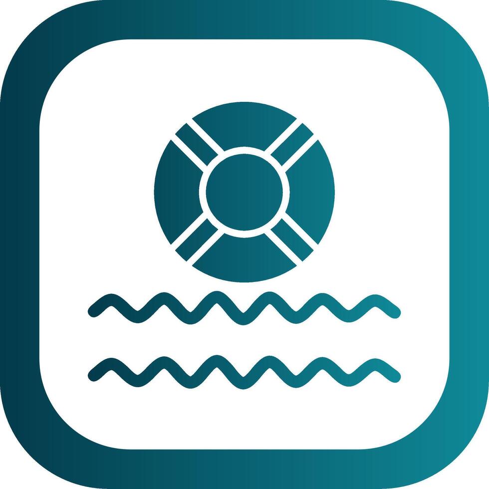 Life Saver Glyph Gradient Corner Icon vector