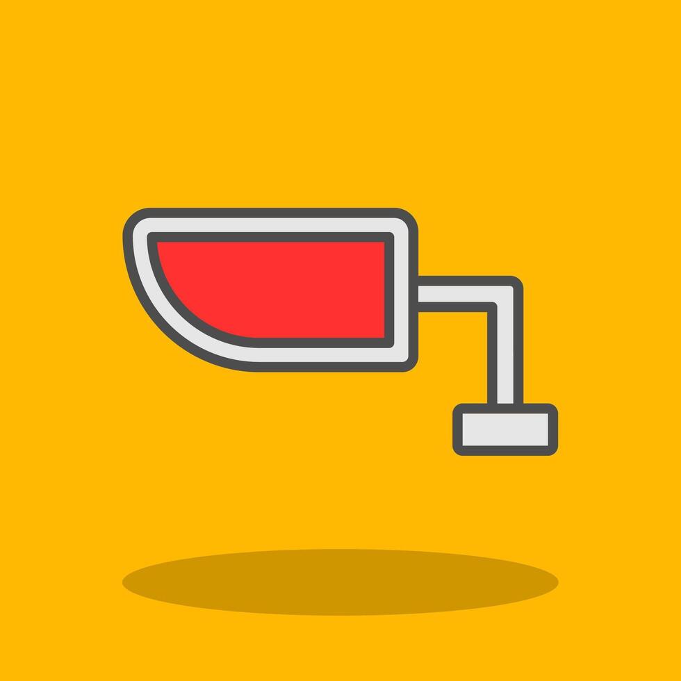 Side Mirror Filled Shadow Icon vector