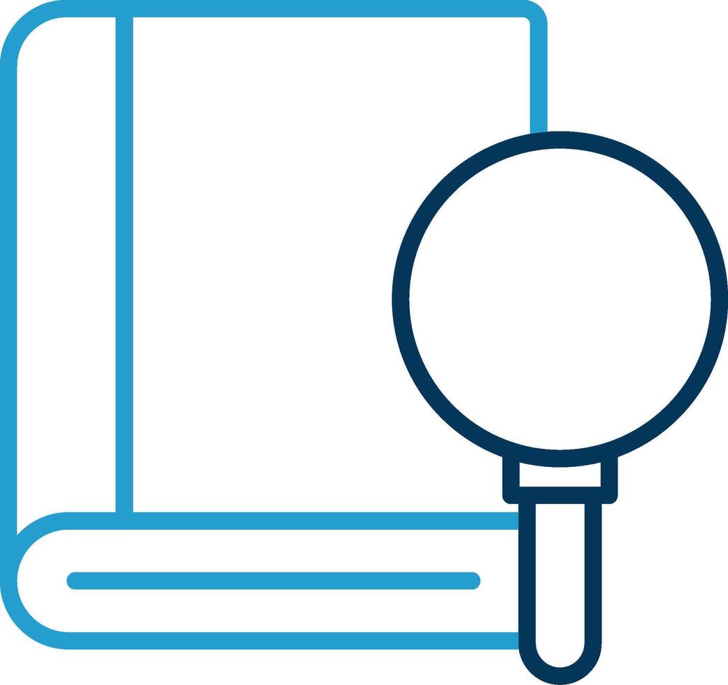Know How Line Blue Two Color Icon vector