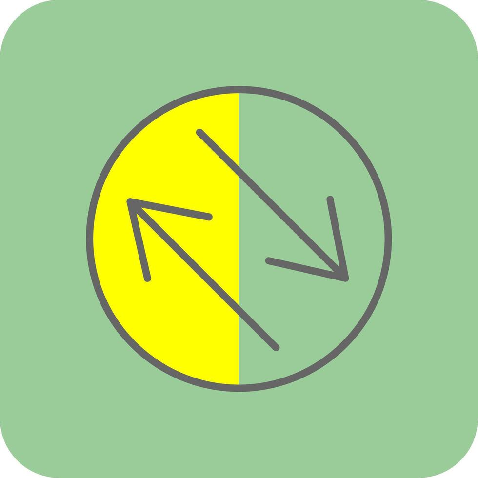 Swap Filled Yellow Icon vector