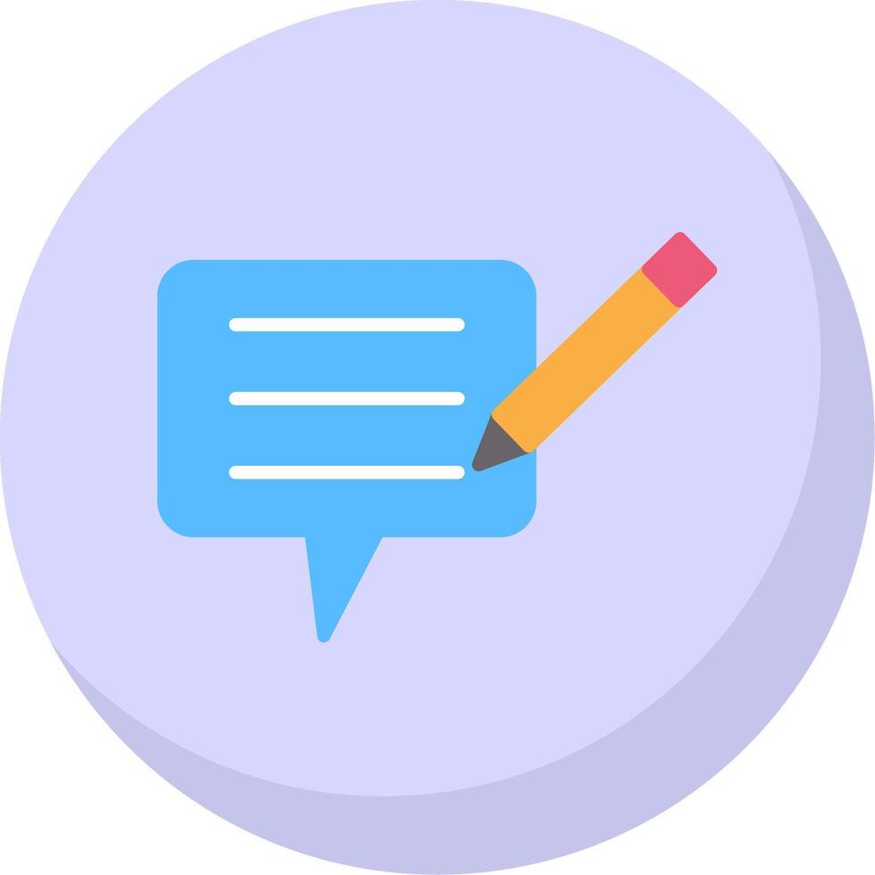 Blog Flat Bubble Icon vector
