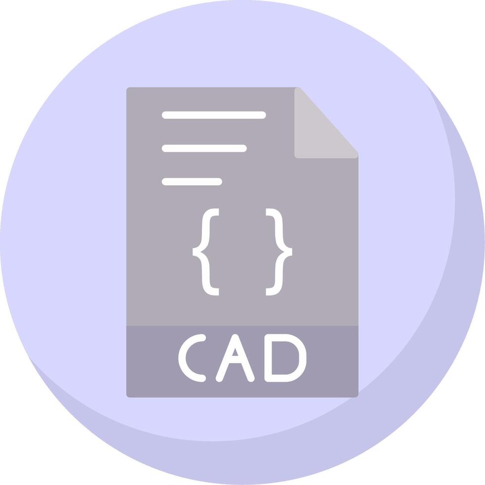 CAD Flat Bubble Icon vector