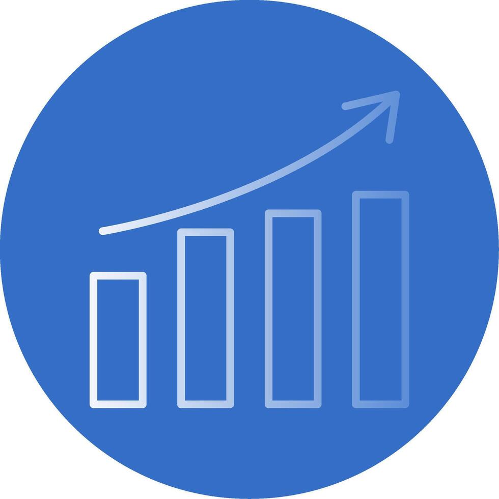 Growth Flat Bubble Icon vector