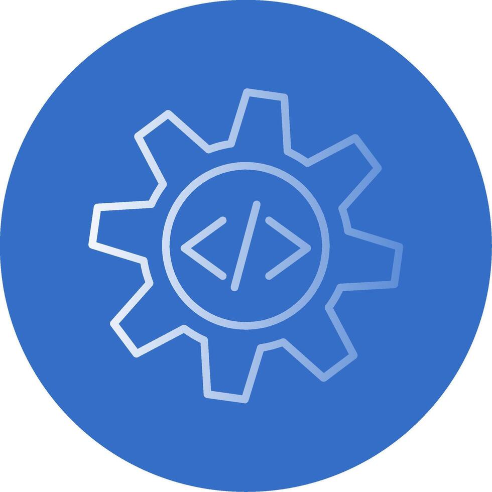 Configuration Flat Bubble Icon vector