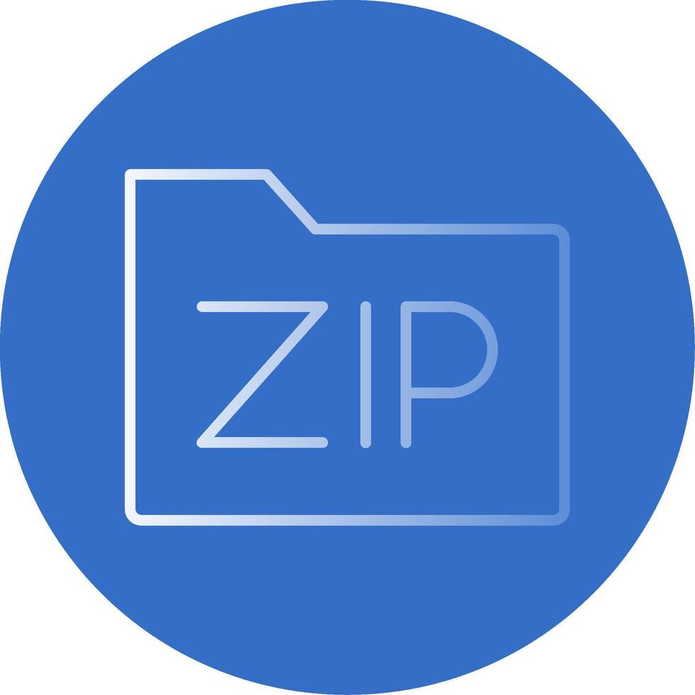 Zip Files Flat Bubble Icon vector
