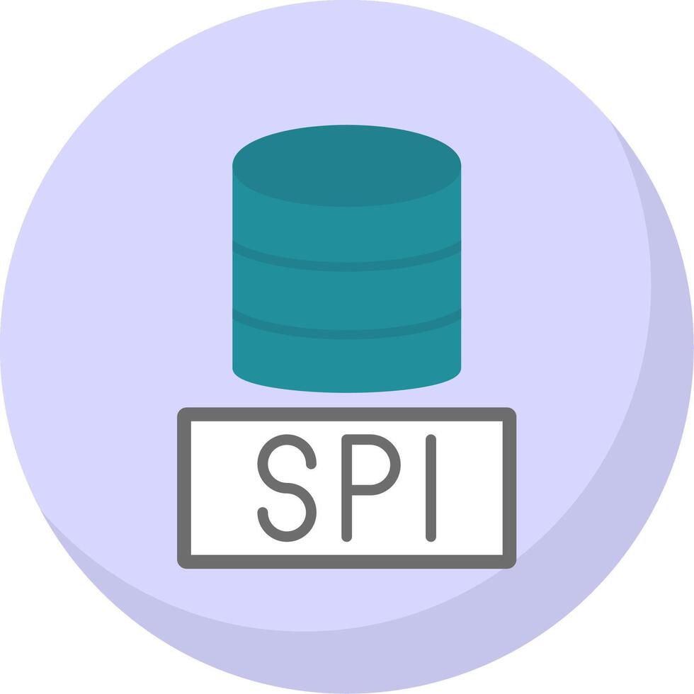 Sql Databases Flat Bubble Icon vector