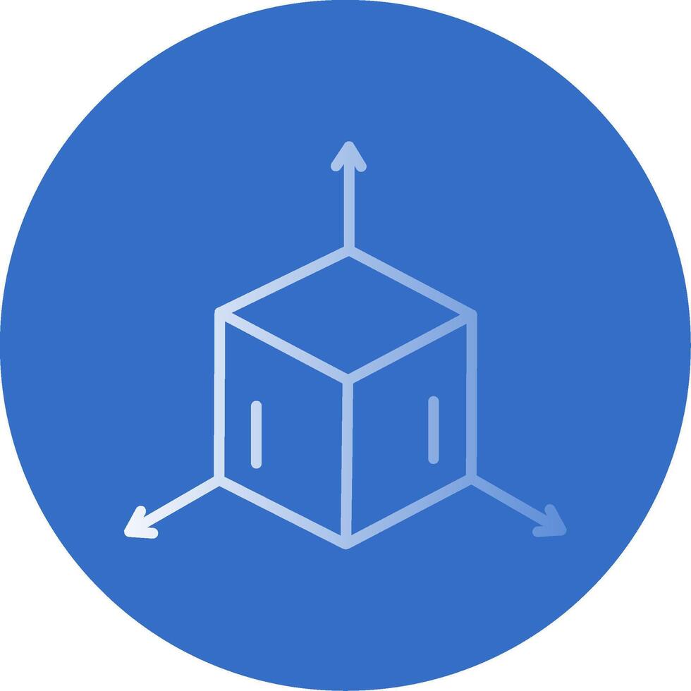 3D Modeling Flat Bubble Icon vector