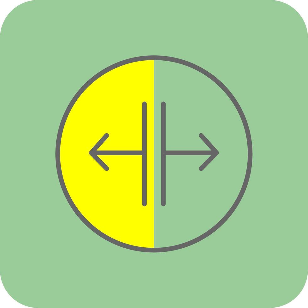 SPLIT Filled Yellow Icon vector