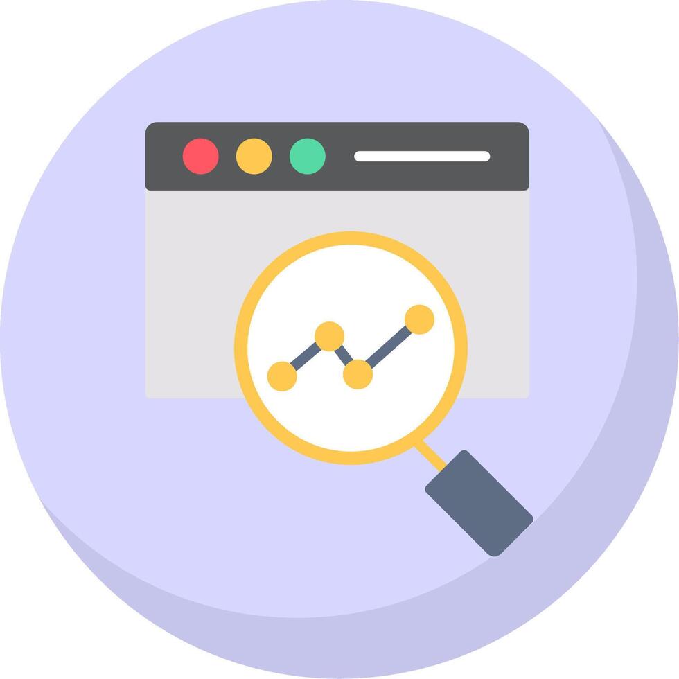 Web Monitoring Flat Bubble Icon vector