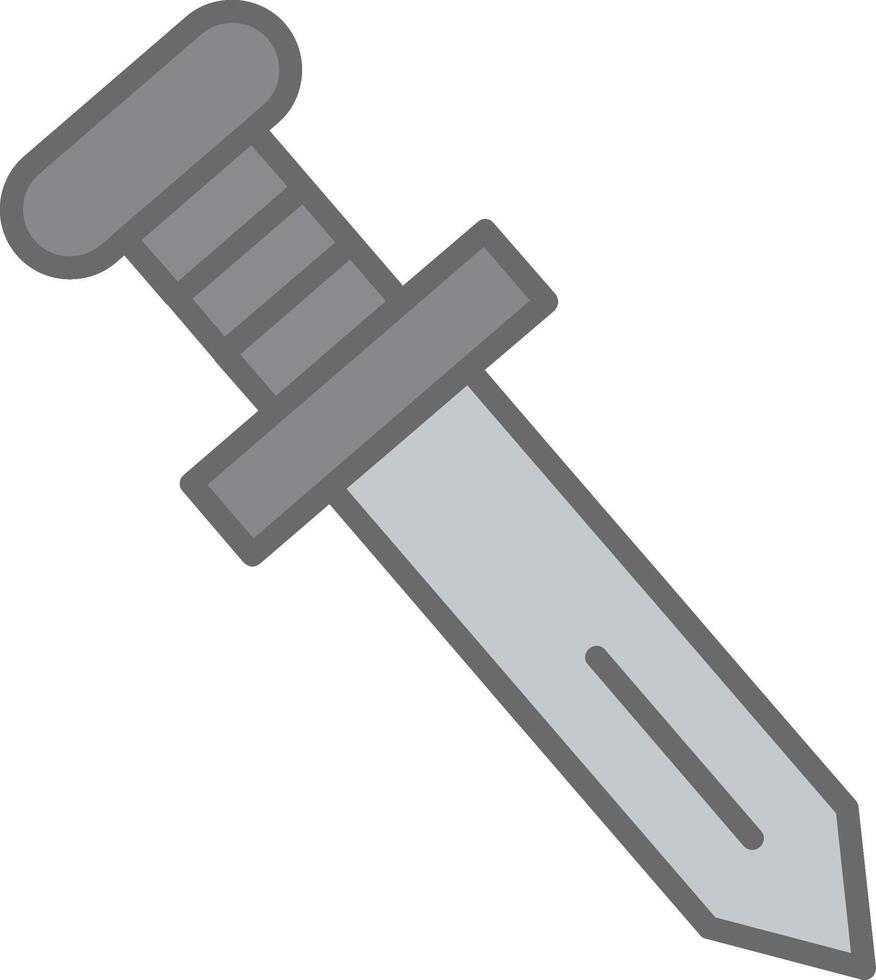 Knife Line Filled Light Icon vector