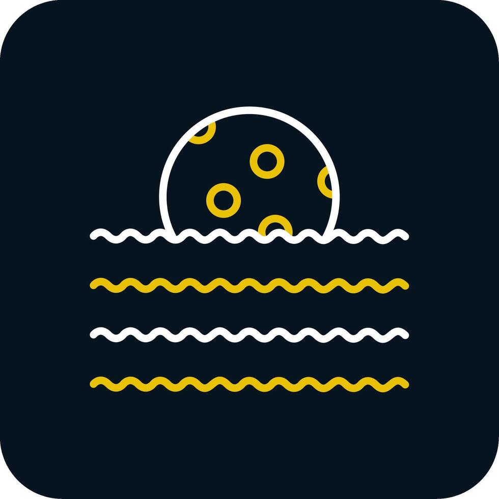 Waves Line Red Circle Icon vector