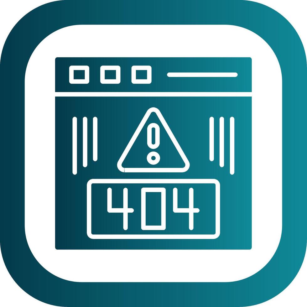 Error Glyph Gradient Corner Icon vector