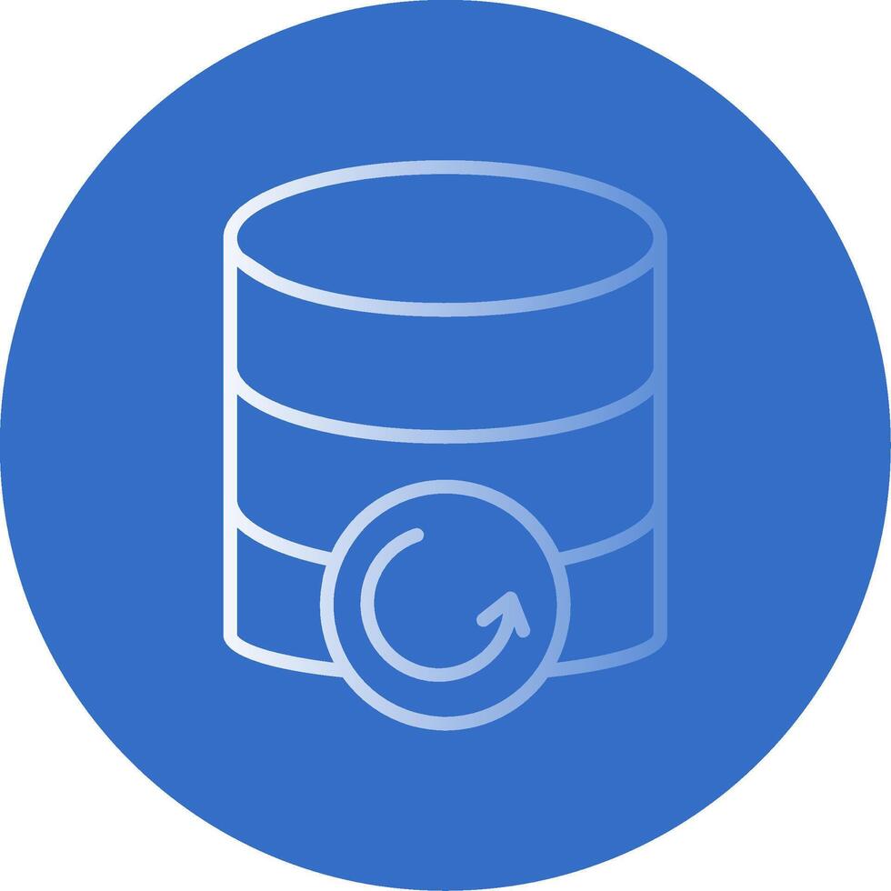 Database Backup Flat Bubble Icon vector