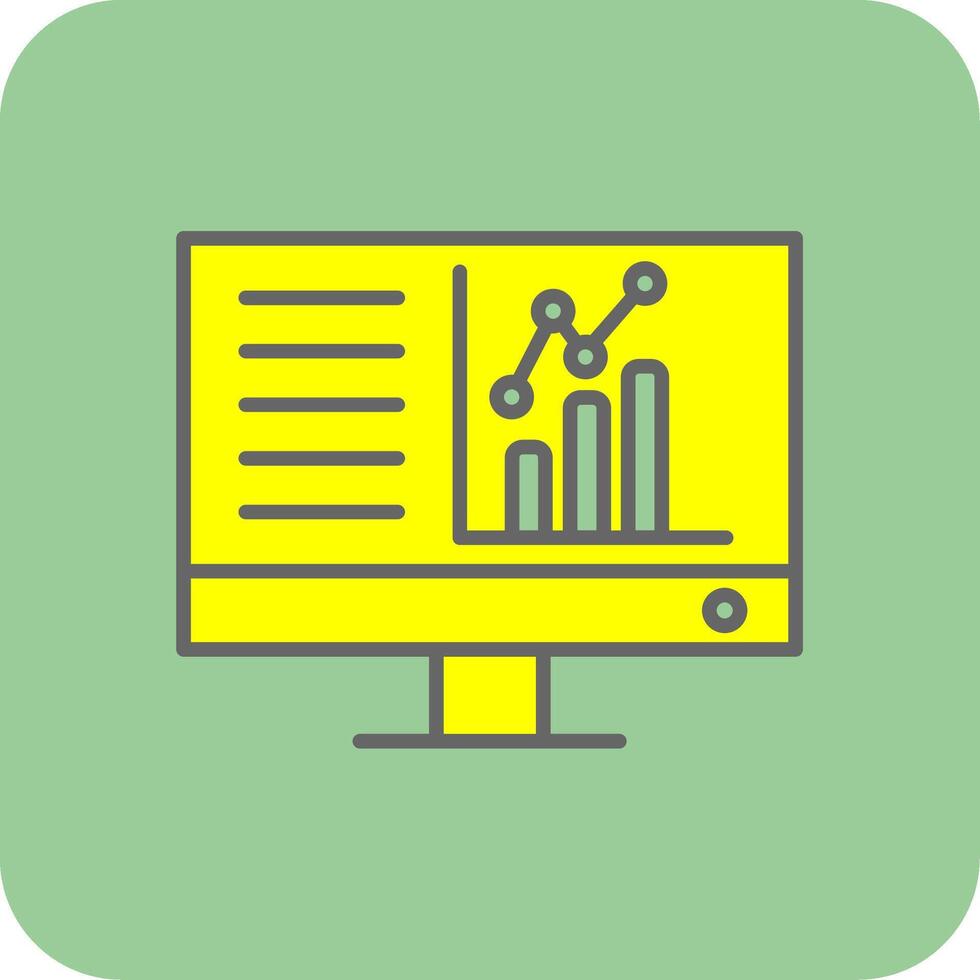 Dashboard Filled Yellow Icon vector