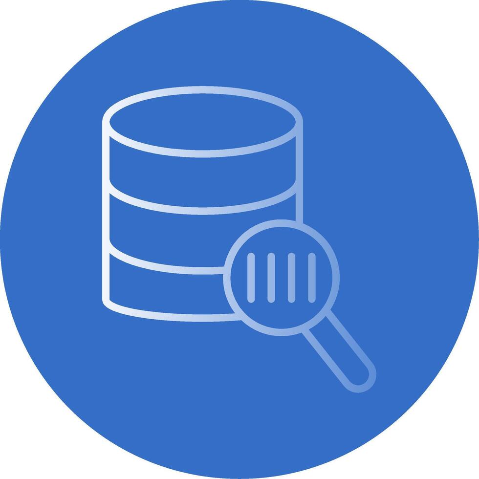 Database Scanning Flat Bubble Icon vector