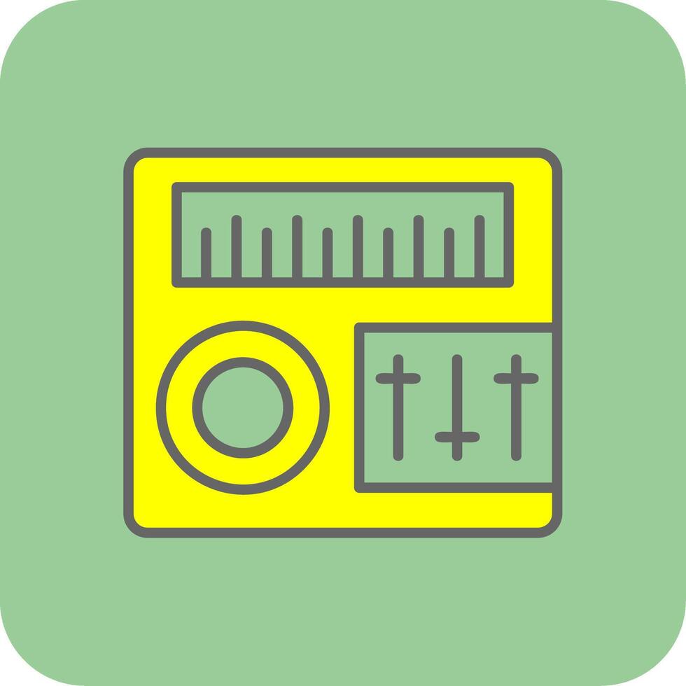 Sound Mixer Filled Yellow Icon vector