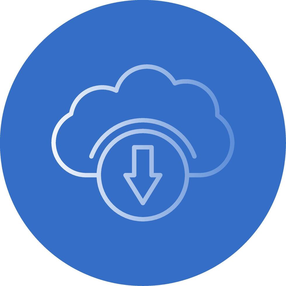 Cloud Services Flat Bubble Icon vector