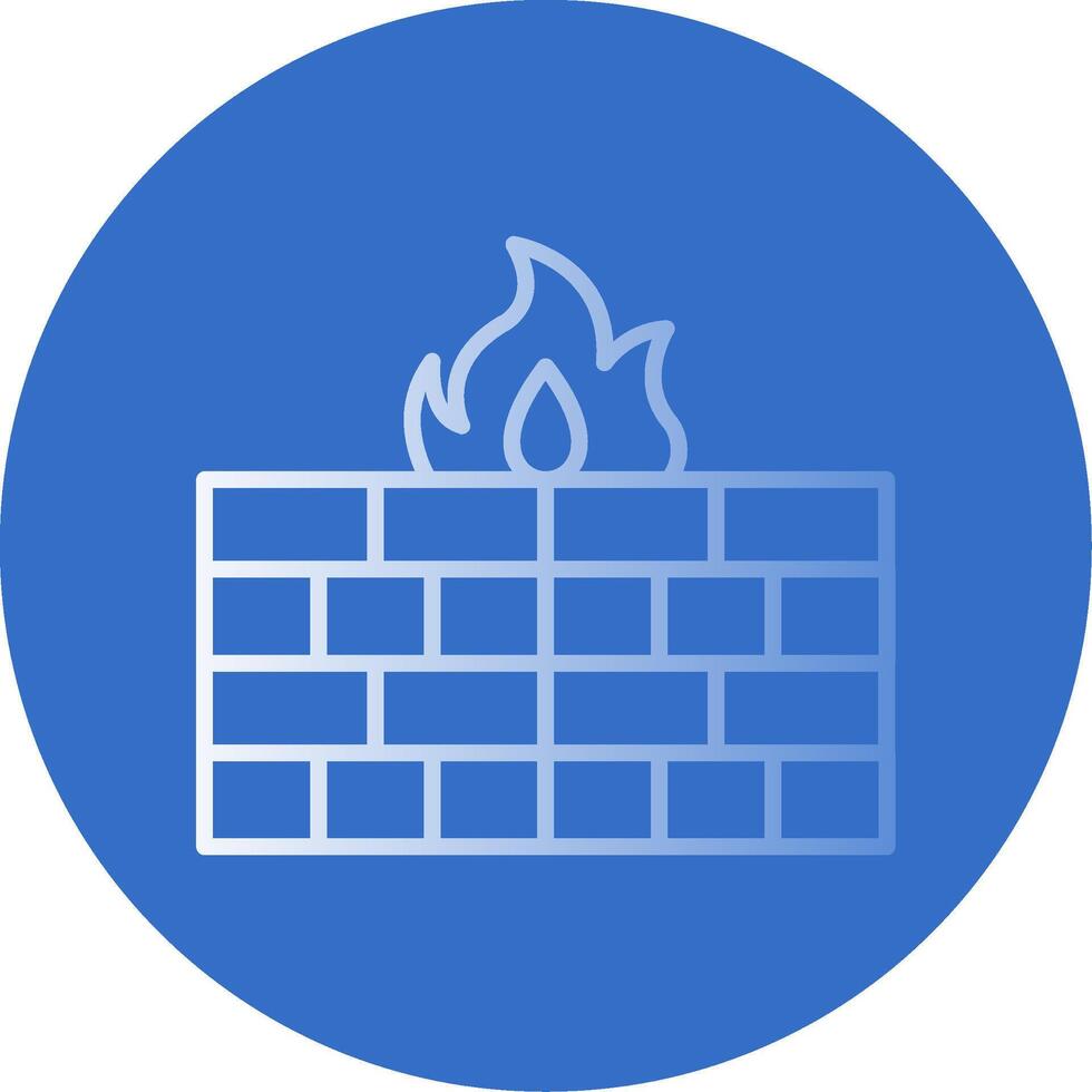 Firewall Flat Bubble Icon vector