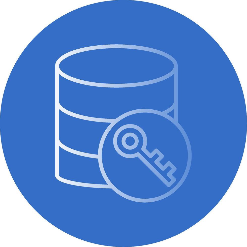 Database Encryption Flat Bubble Icon vector
