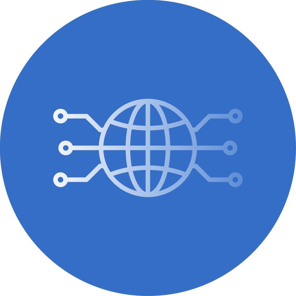 Global Network Flat Bubble Icon vector