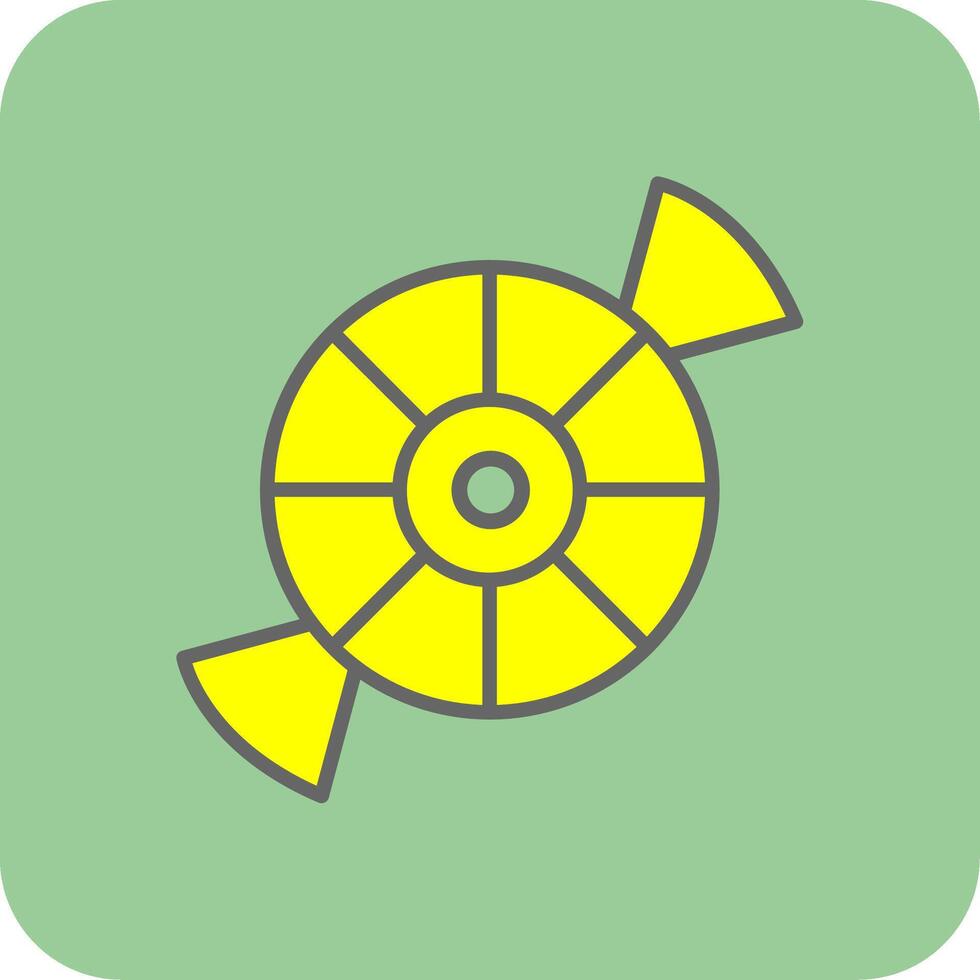 menta lleno amarillo icono vector