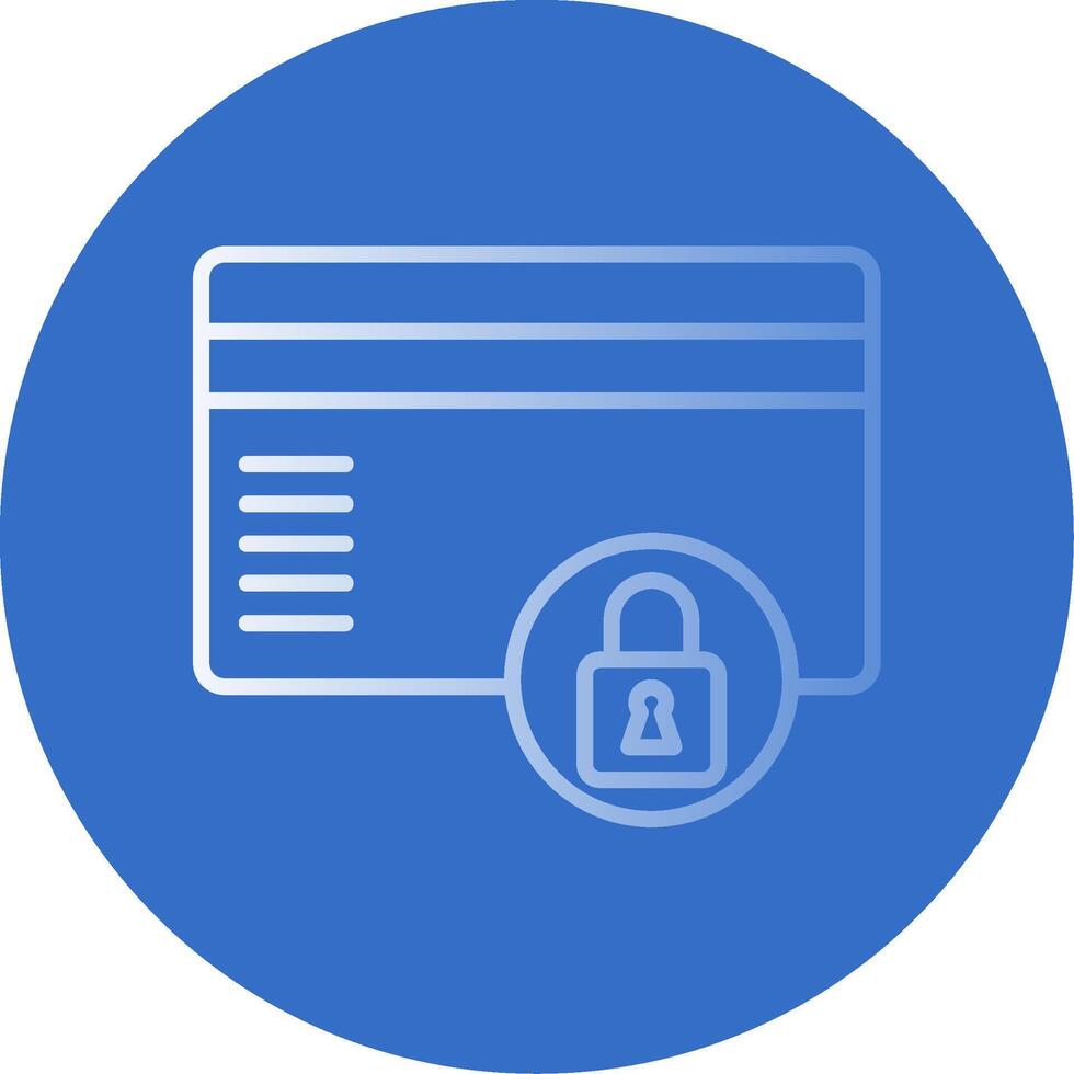 Credit Card Secure Flat Bubble Icon vector