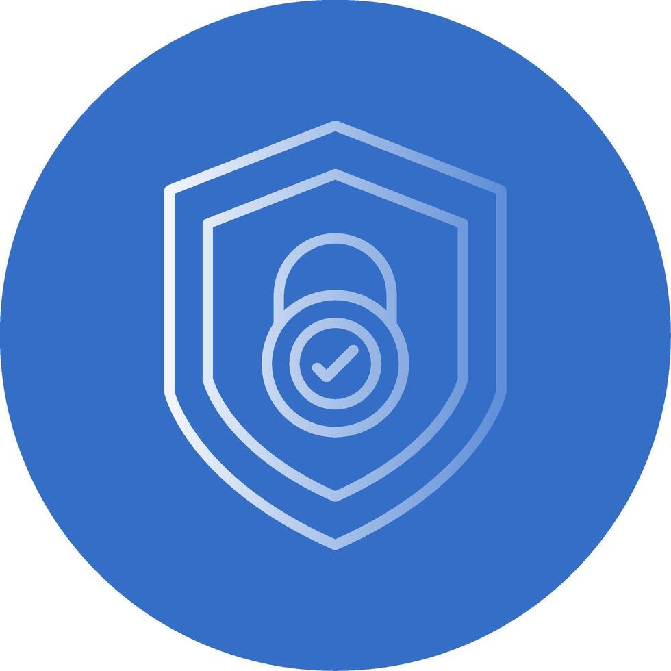 Security Check Flat Bubble Icon vector