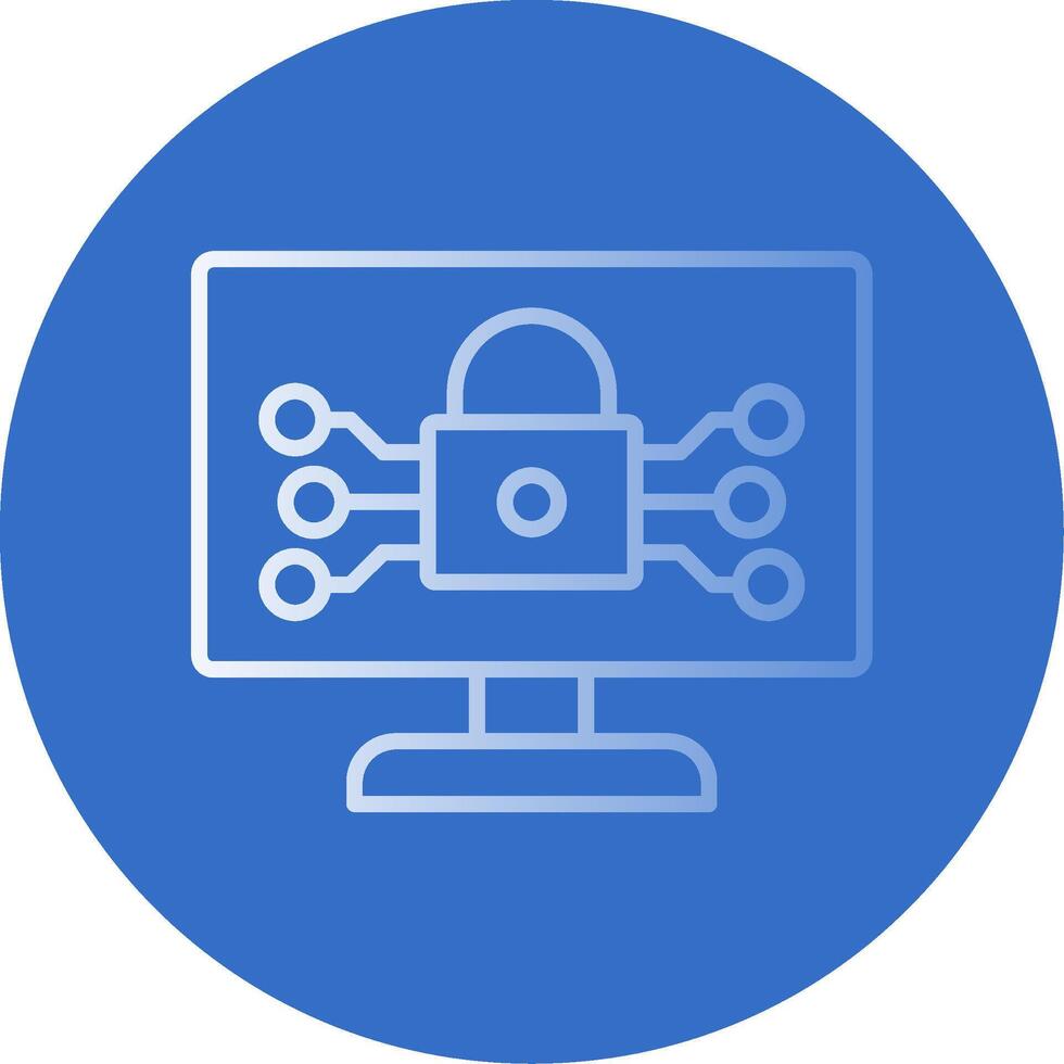 Internet Security Flat Bubble Icon vector