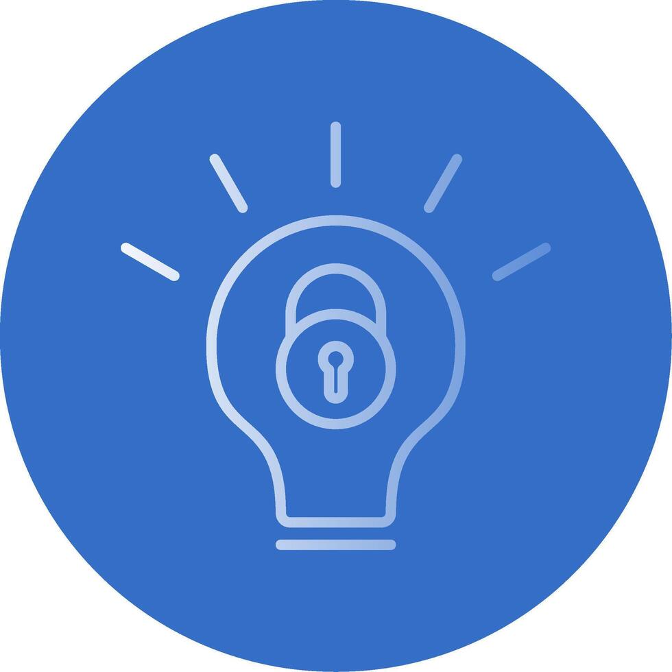 Secure Idea Flat Bubble Icon vector