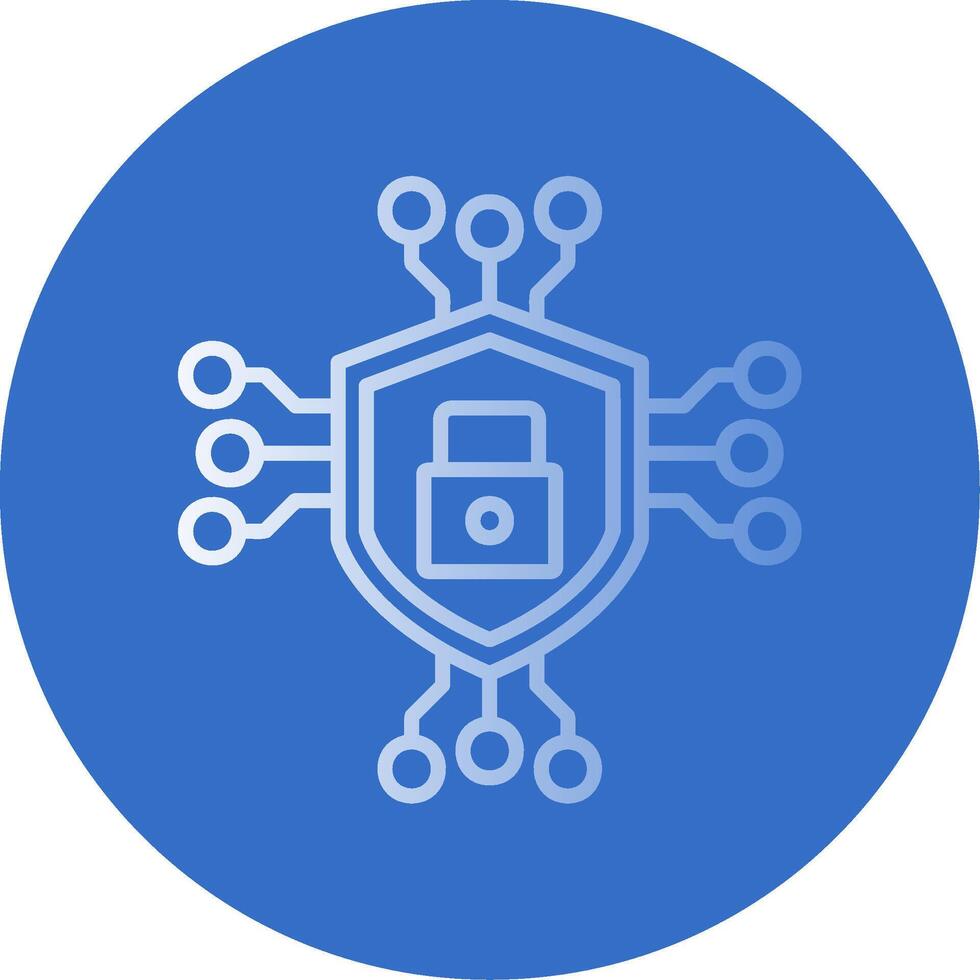 Data Encryption Flat Bubble Icon vector