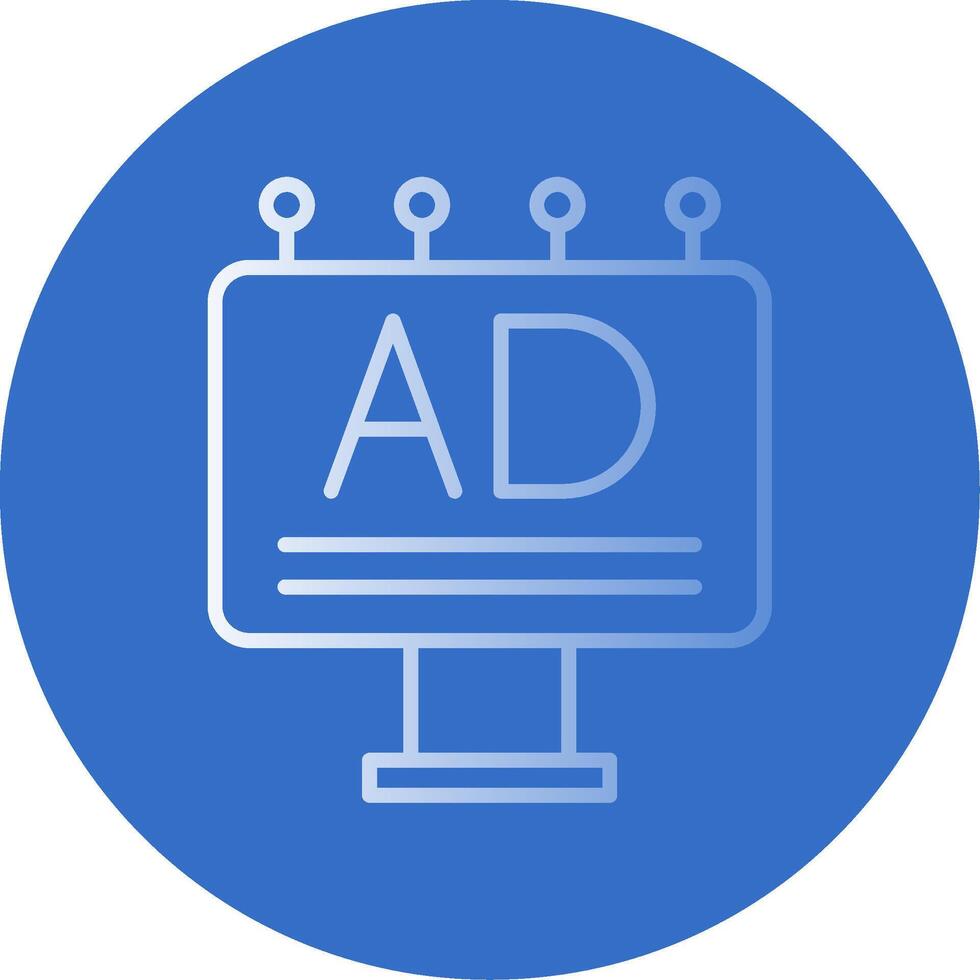 Banner Ads Flat Bubble Icon vector