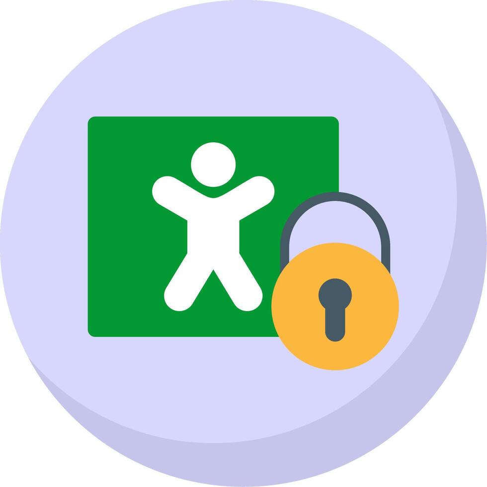 Parental Control Flat Bubble Icon vector