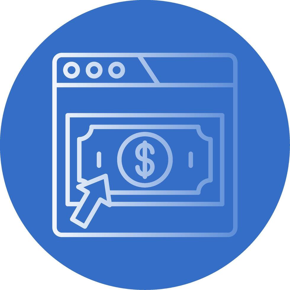 Pay Per click Flat Bubble Icon vector