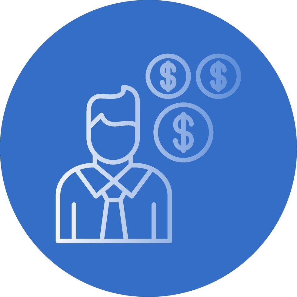 Sales Manager Flat Bubble Icon vector